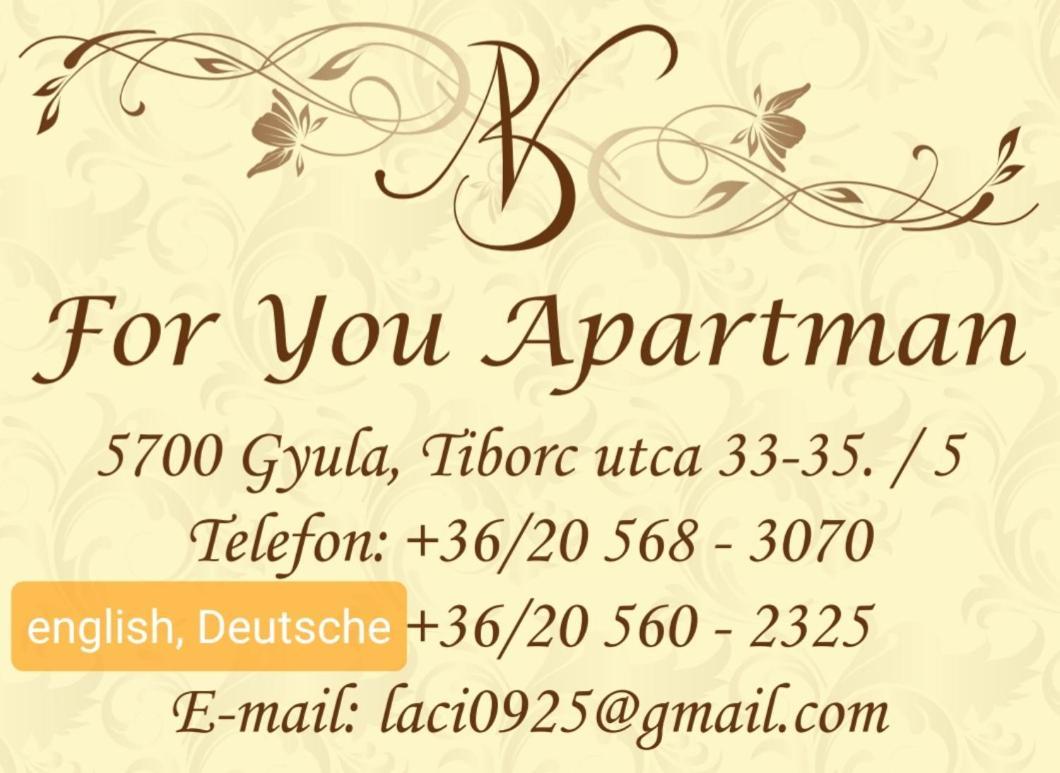 For You Apartman Gyula Eksteriør billede